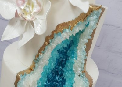 Wedding Cake with crystal rock design