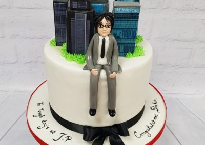 Congratulations on your new job cake - City skyline