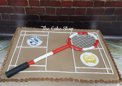 Birthday Cake - Sports - Badminton design