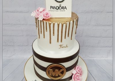 Birthday Cake - 2 tier - Pandora box shopping bag and branding