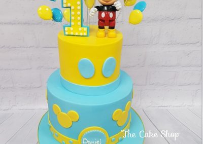 Birthday Cake - 1st Birthday - Micky Mouse with balloons