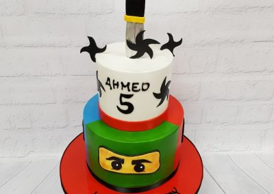 Birthday Cake - Ninja design with ninja stars